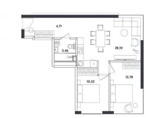 Продажа трехкомнатной квартиры, 59.4 м2, Москва, Окружной проезд, 10Г, ЖК Измайловский Парк