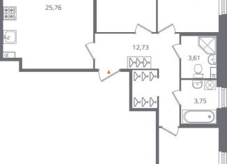 Продажа трехкомнатной квартиры, 89.2 м2, Санкт-Петербург, муниципальный округ Финляндский