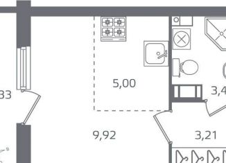 Продается квартира студия, 23.8 м2, Санкт-Петербург, метро Выборгская