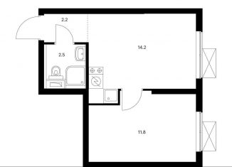 Продажа однокомнатной квартиры, 30.7 м2, Москва, ЖК Большая Очаковская 2