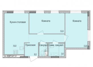 Продажа двухкомнатной квартиры, 57.1 м2, Ижевск, жилой район Ракетный