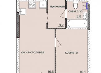 Продается однокомнатная квартира, 34.2 м2, Ижевск, ЖК Ежевика
