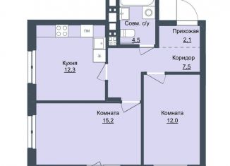 Продажа 2-комнатной квартиры, 53.6 м2, Ижевск, Северо-Западный жилой район