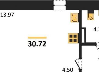 Квартира на продажу студия, 30.7 м2, Новосибирск, Красный проспект, 167/3, ЖК Расцветай на Красном