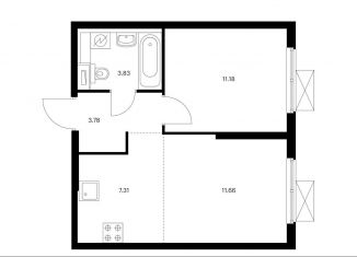 Продаю 2-комнатную квартиру, 37.8 м2, Москва, ЖК Матвеевский Парк