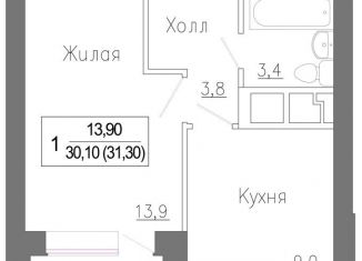 Продам однокомнатную квартиру, 31.3 м2, деревня Сабурово, жилой комплекс ЗаМитино, к1