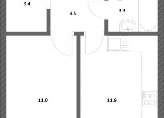 Продам 1-комнатную квартиру, 34 м2, поселение Внуковское, улица Анны Ахматовой, 11к3, ЖК Городские Истории