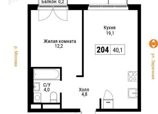 Продается однокомнатная квартира, 39.7 м2, Москва, ЖК Западный Порт, Большая Филёвская улица, 3к4