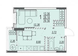 Продается 1-комнатная квартира, 29.4 м2, Волгоград, Советский район