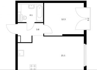 Продажа однокомнатной квартиры, 41.5 м2, Москва, ЖК Барклая 6