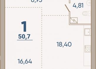 Продается однокомнатная квартира, 50.7 м2, Курган, жилой район Центральный, улица Кирова, 45