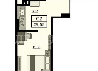 Продаю квартиру студию, 29.4 м2, Ростов-на-Дону, улица Ларина, 45с6, ЖК Сердце Ростова 2