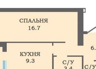 Продам однокомнатную квартиру, 41 м2, Ставрополь, улица Чехова, 67, Ленинский район