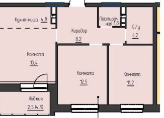 Продажа двухкомнатной квартиры, 58.6 м2, Пермский край, шоссе Космонавтов, 162И