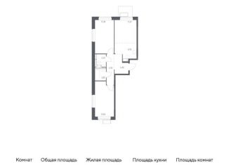 2-комнатная квартира на продажу, 60.1 м2, Москва, жилой комплекс Алхимово, 15