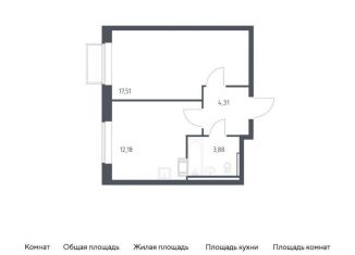 Продается 1-комнатная квартира, 37.9 м2, посёлок Мирный, жилой комплекс Томилино Парк, к6.1