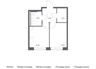 Продажа 1-комнатной квартиры, 32.8 м2, Москва, жилой комплекс Подольские Кварталы, к3