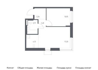 Однокомнатная квартира на продажу, 40.8 м2, поселение Рязановское, жилой комплекс Подольские Кварталы, к3