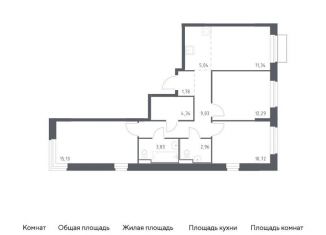 Продажа 4-комнатной квартиры, 76.5 м2, поселение Филимонковское, жилой комплекс Квартал Марьино, к1