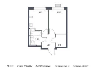 Продажа однокомнатной квартиры, 32.1 м2, Московская область, жилой комплекс Прибрежный Парк, к6.1