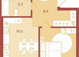 Продажа 1-комнатной квартиры, 38.5 м2, Пензенская область