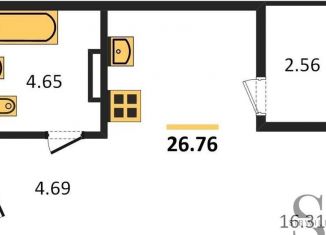 Квартира на продажу студия, 26.8 м2, Новосибирск, метро Золотая Нива