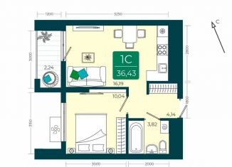 Продажа 1-комнатной квартиры, 36.4 м2, Тюмень, Калининский округ, Арктическая улица, 9