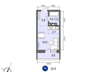 Однокомнатная квартира на продажу, 22.9 м2, Иркутск, Свердловский округ, Старо-Кузьмихинская улица, 36