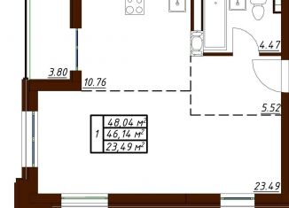 Продам однокомнатную квартиру, 48 м2, Обнинск, Белкинская улица, 36