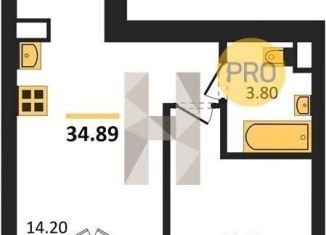 Однокомнатная квартира на продажу, 34.9 м2, Екатеринбург, метро Геологическая, улица Репина, 111