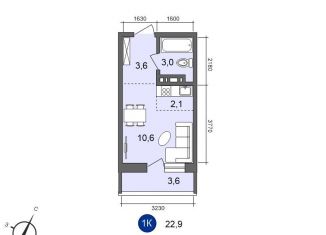 Продается квартира студия, 22.9 м2, Иркутская область, Старо-Кузьмихинская улица, 36