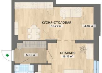 Продаю 1-комнатную квартиру, 54.3 м2, Екатеринбург, переулок Ударников, 33