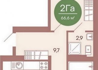 Продажа двухкомнатной квартиры, 66.6 м2, Пензенская область, жилой комплекс Норвуд, с6