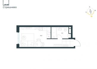 Продажа квартиры студии, 23.9 м2, Москва, ЖК Левел Стрешнево, Волоколамское шоссе, 81