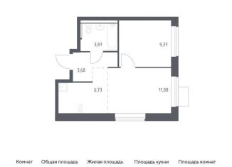 Продажа 1-ком. квартиры, 34.7 м2, Московская область
