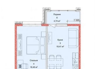 1-комнатная квартира на продажу, 57.3 м2, Грозный, бульвар Султана Дудаева, 6А, 2-й микрорайон