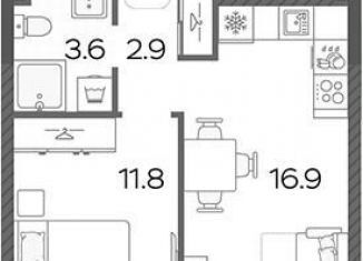 Продам двухкомнатную квартиру, 35.2 м2, Москва, Производственная улица, 17Ас4, метро Боровское шоссе
