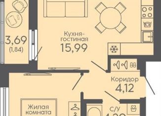 Продам однокомнатную квартиру, 36.5 м2, Екатеринбург, жилой комплекс Новокольцовский, 5, метро Ботаническая