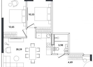 Продается трехкомнатная квартира, 60.4 м2, Москва, Окружной проезд, 10Г, ЖК Измайловский Парк