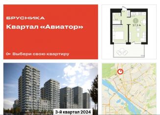 Однокомнатная квартира на продажу, 57.5 м2, Новосибирск, Заельцовский район, жилой комплекс Авиатор, 2