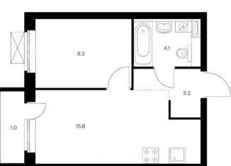 Продажа 1-комнатной квартиры, 33.4 м2, Ленинградская область, Главная улица, 14Б