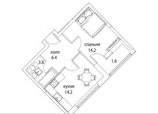 Продажа 1-комнатной квартиры, 41 м2, Москва, станция Серп и Молот