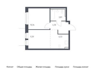 1-ком. квартира на продажу, 34.6 м2, Москва, жилой комплекс Квартал Западный, к2