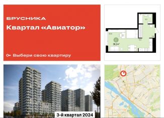 Квартира на продажу студия, 38.2 м2, Новосибирск, жилой комплекс Авиатор, 2