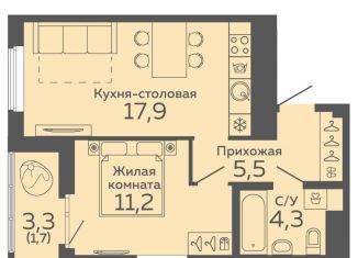 Продается 1-ком. квартира, 40.6 м2, Екатеринбург, метро Ботаническая