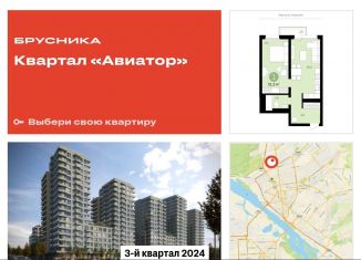 Продажа однокомнатной квартиры, 51.6 м2, Новосибирская область, жилой комплекс Авиатор, 2