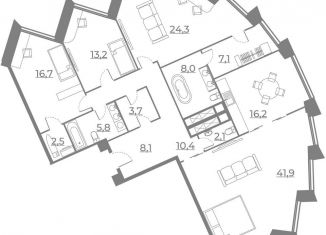 Продажа 4-комнатной квартиры, 160.3 м2, Москва, улица Сокольнический Вал, 3, улица Сокольнический Вал