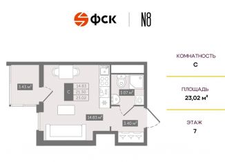 Продаю квартиру студию, 23 м2, Санкт-Петербург, Новгородская улица, 8В, Центральный район