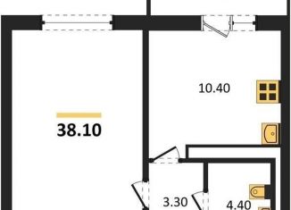 1-ком. квартира на продажу, 38.1 м2, Воронеж, улица Серафима Саровского, 179А, ЖК Новое Подгорное