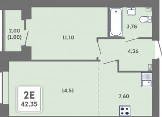 Продам 2-комнатную квартиру, 42.4 м2, Пермский край